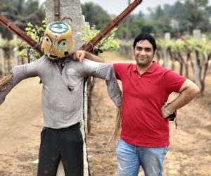 Founder with Scarecrow